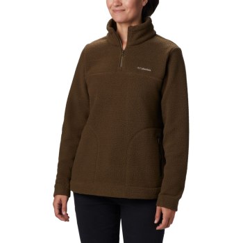 Columbia Canyon Point Sherpa, Pullover Verde Oliva Para Mujer | 815326-SLY